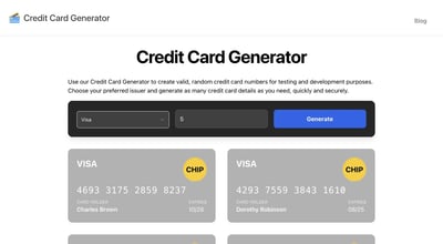 Credit Card Generator preview